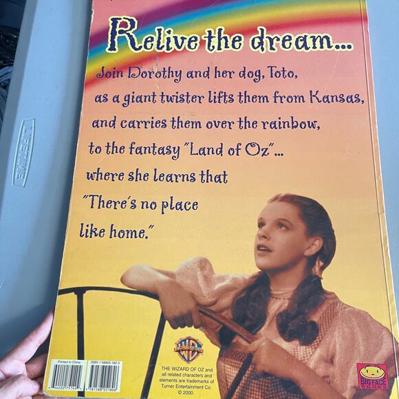 The Wizard Of Oz RARE Large Story Book by Warner Bros "Relive The Dream" 23x15" - Picture 2 of 6